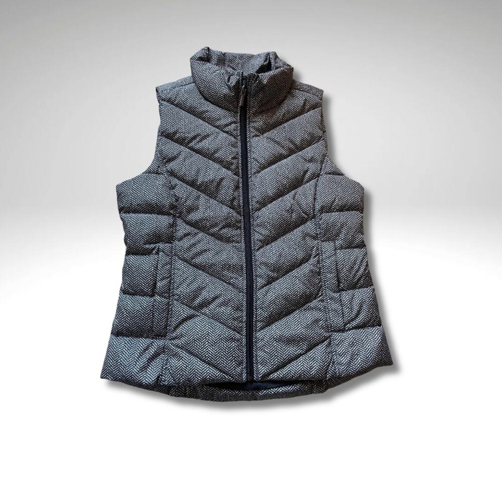 Lands’ End Herringbone Puffer Vest | Quilted Winter Layer | Equestrian-Style